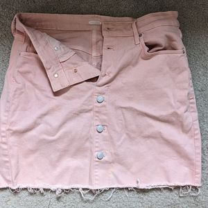 Pink jean skirt